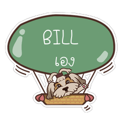 [LINEスタンプ] BILL love dog V.1e