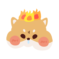 [LINEスタンプ] Shiba dog with Peach