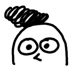 [LINEスタンプ] Curly Hair On My Head