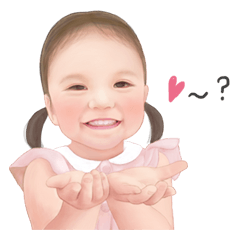 [LINEスタンプ] cute baby yuna's reactionの画像（メイン）