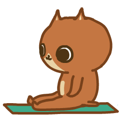 [LINEスタンプ] din dong sticker (yoga cat)