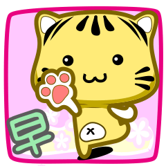 [LINEスタンプ] Cute striped cat. CAT134