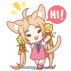 [LINEスタンプ] Estelle the tiny human cat