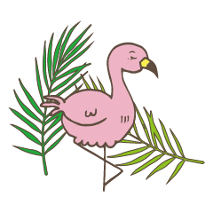 [LINEスタンプ] Fancy Flamingo