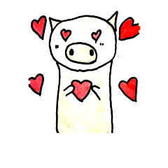 [LINEスタンプ] QQ-Pig