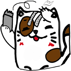 [LINEスタンプ] Ow, No！ A slacker cat appears？