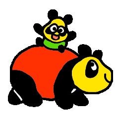 [LINEスタンプ] Coloful panda family 1