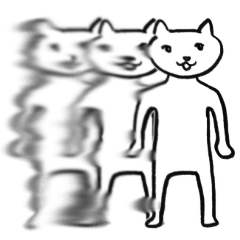 [LINEスタンプ] A dog-eyed cat