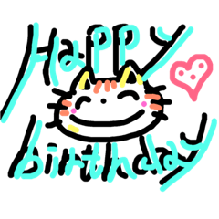 [LINEスタンプ] Happy numbers