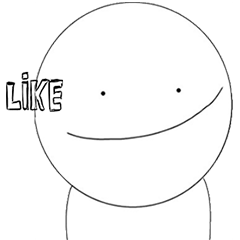 [LINEスタンプ] round face - na kom