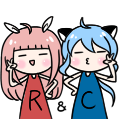 [LINEスタンプ] BAI MU Rabbit ＆ BI JI Cat's Life