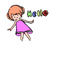 [LINEスタンプ] Little Girl:)