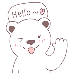 [LINEスタンプ] WHITE BEAR THAILAND