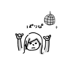 [LINEスタンプ] ふわふわ彼女