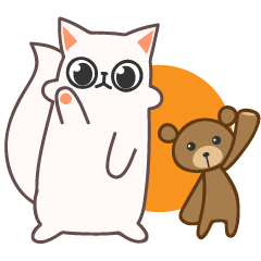 [LINEスタンプ] Chubby Cat Miong ＆ Teddybear Kkomi