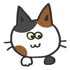 [LINEスタンプ] 我が家のねこさん【みけねこ・イエロー】