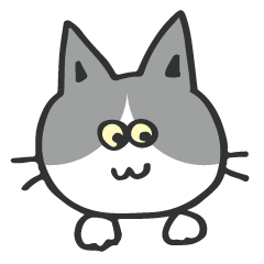 [LINEスタンプ] 我が家のねこさん【灰ブチ・イエロー】