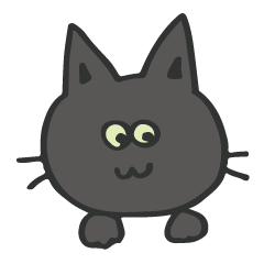 [LINEスタンプ] 我が家のねこさん【くろねこ・グリーン】