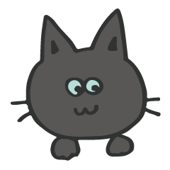 [LINEスタンプ] 我が家のねこさん【くろねこ・ブルー】