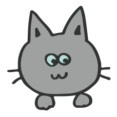 [LINEスタンプ] 我が家のねこさん【はいいろ・ブルー】