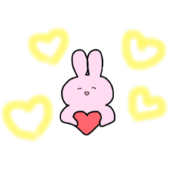 [LINEスタンプ] うさぎのふわもっちりさん