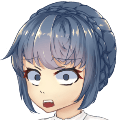 [LINEスタンプ] WeiWei with blue hair