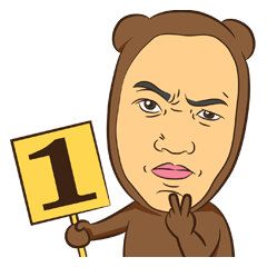 [LINEスタンプ] A Moody Uncle Bear