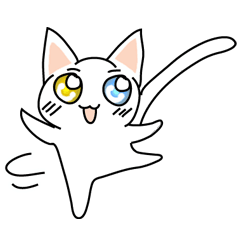 [LINEスタンプ] Khao Manee, odd eye thailand cute cat