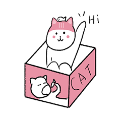 [LINEスタンプ] pink cat 'DoDo'
