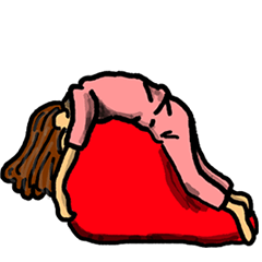 [LINEスタンプ] The daily life of the waste girl