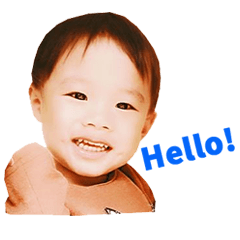[LINEスタンプ] Baby Max says Helloの画像（メイン）