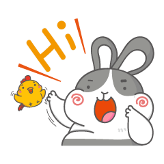 [LINEスタンプ] Funny life with rabbit and chicken