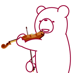 [LINEスタンプ] 動くクマ。バイオリン弾きます。2