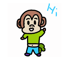 [LINEスタンプ] Fat monkeys ＆ vegetables