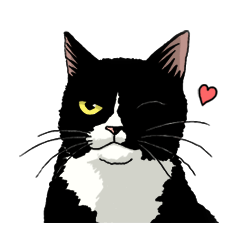 [LINEスタンプ] Cats with charming patterns.