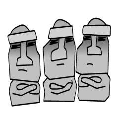 [LINEスタンプ] Odd Moai