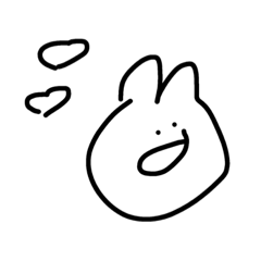 [LINEスタンプ] 適当に書いたうさぎ