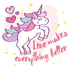 [LINEスタンプ] Be a Pastel Unicorn 2