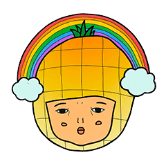 [LINEスタンプ] coo coo pineapple