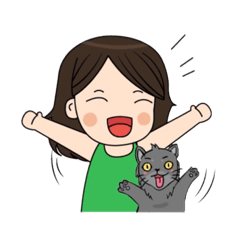 [LINEスタンプ] my cat ＆ me