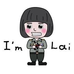 [LINEスタンプ] wear Braces girl