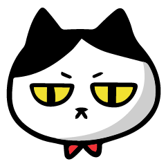 [LINEスタンプ] BlackWhite cat