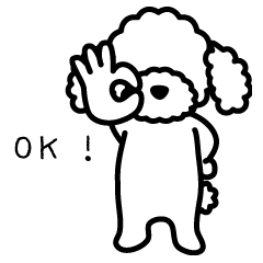 [LINEスタンプ] ワンクス プードルキャラクター