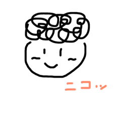 [LINEスタンプ] くるくる頭の男の子