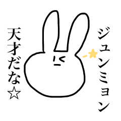 [LINEスタンプ] ジュンミョンに送るシュールうさぎ