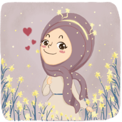 [LINEスタンプ] Twinkle little hijab : Eng Ver.