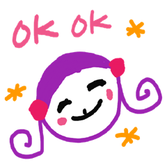 [LINEスタンプ] A Purple Girl World