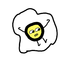 [LINEスタンプ] Poached egg？？