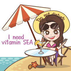 [LINEスタンプ] Vivian, work-life balance！