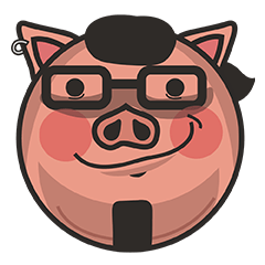 [LINEスタンプ] Funny pig pig lifeの画像（メイン）